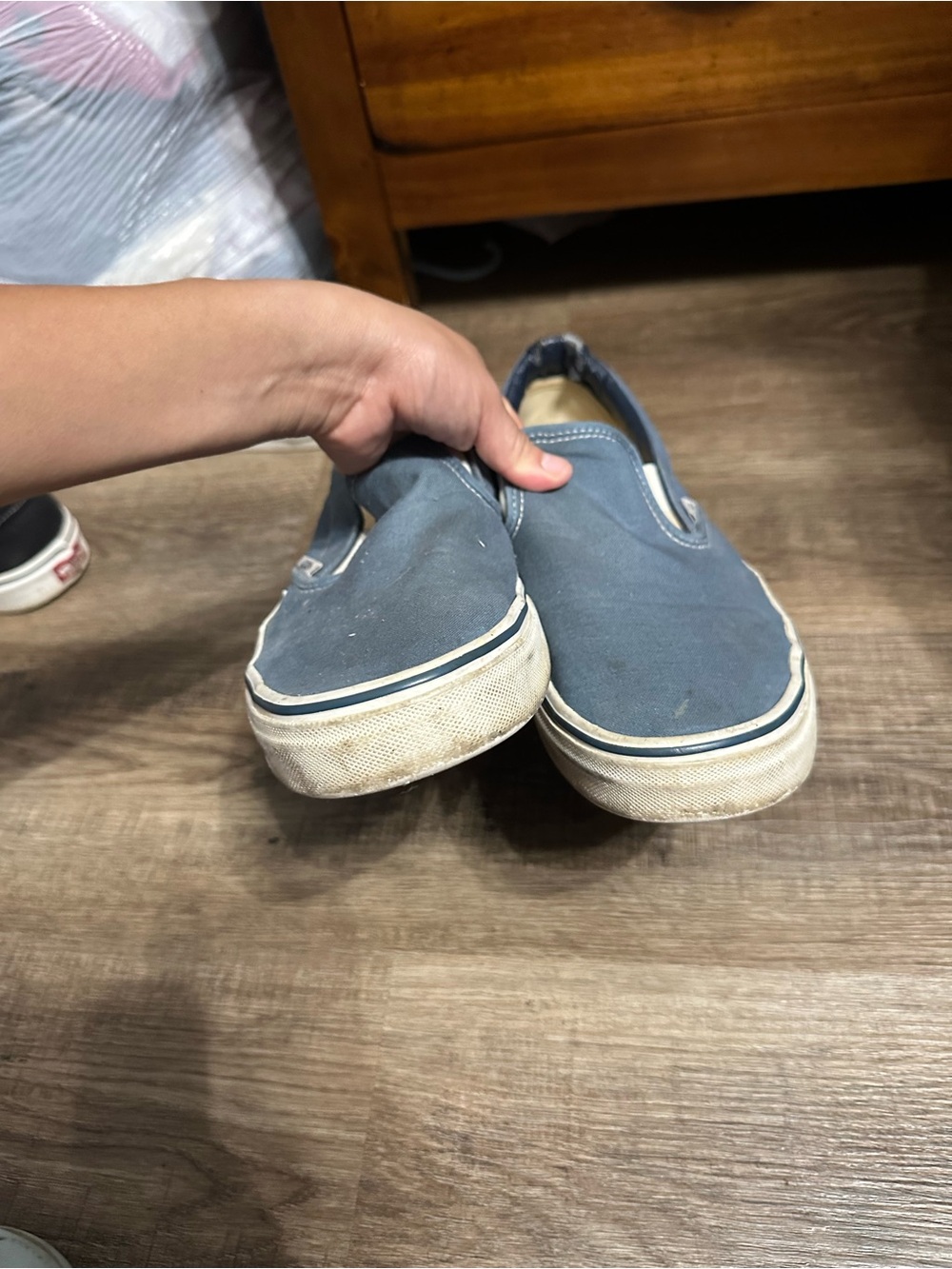 Vans 
Slip ons blue
